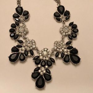 Black and silver statement necklace